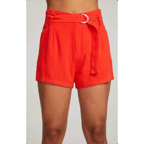 CHASER Pants - NEW CHASER lurex boucle shorts in flame